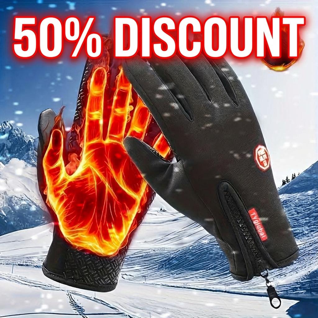 TYglobal Outdoor Winter Gloves Touchscreen Windproof Full-Finger for Sports Travel Daily Activities Winter Season